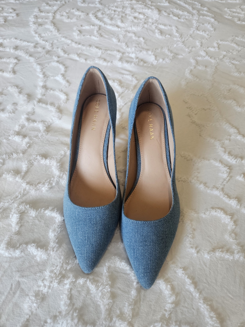 Cole Haan Grand 360 Denim Pointed Toe Pumps Heels 6.5B